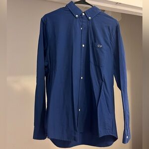 Vineyard Vines Men's Deep Blue Button Down Shirt